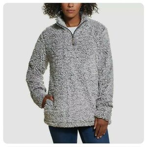 Weatherproof Vintage Women’s 1/4 Zip Faux Fur Fleece Sherpa Jacket